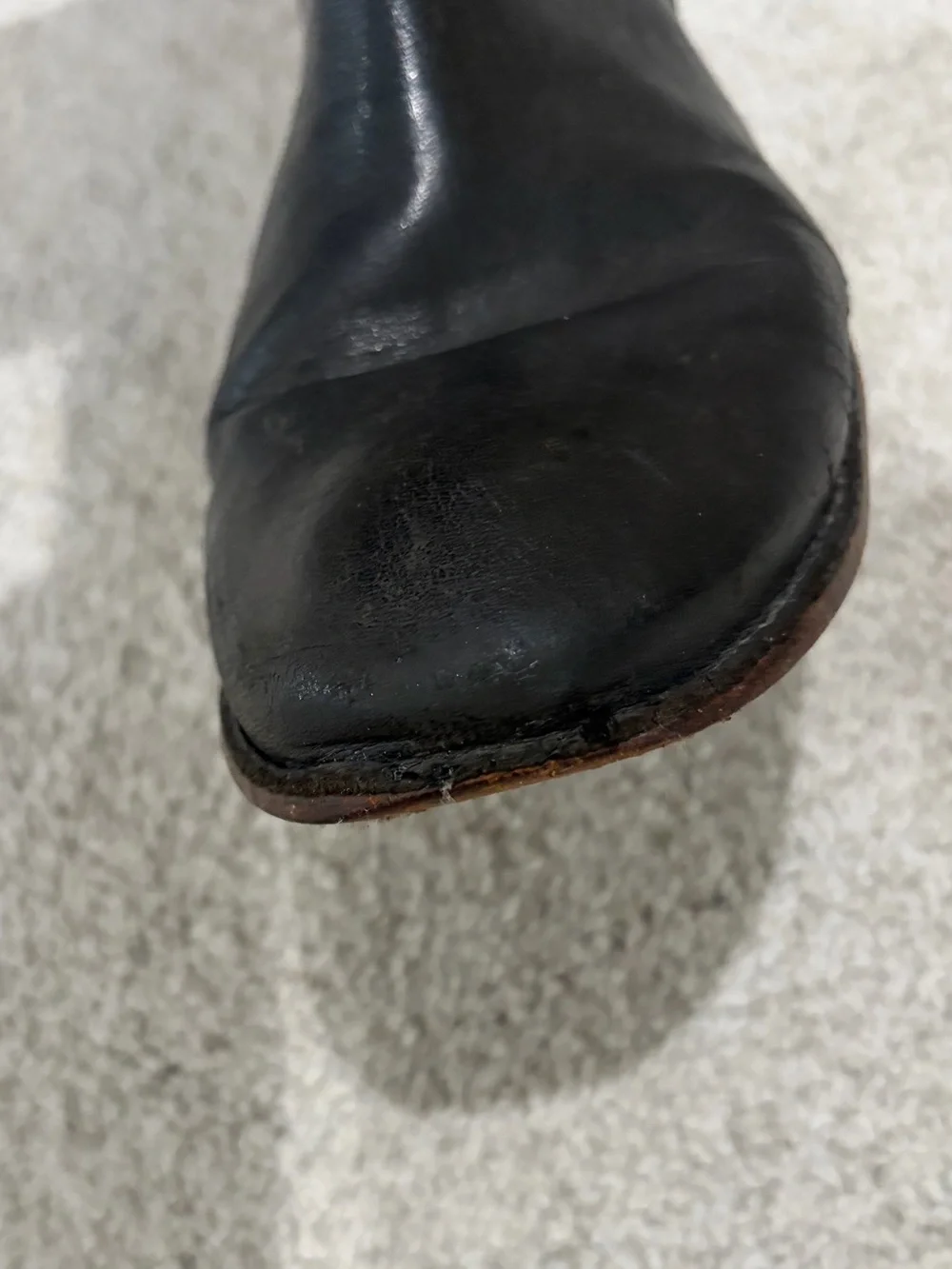 Frye Paige Tall Leather Riding Boots, Women’s 8.5 Black 3 Buckle Boots